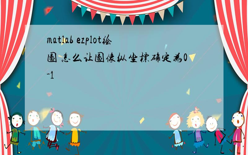 matlab ezplot绘图 怎么让图像纵坐标确定为0-1