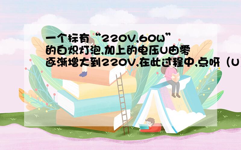 一个标有“220V,60W”的白炽灯泡,加上的电压U由零逐渐增大到220V,在此过程中,点呀（U）和电流（I）的关系可用