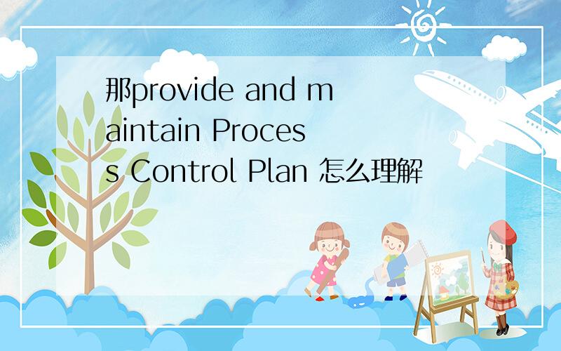 那provide and maintain Process Control Plan 怎么理解