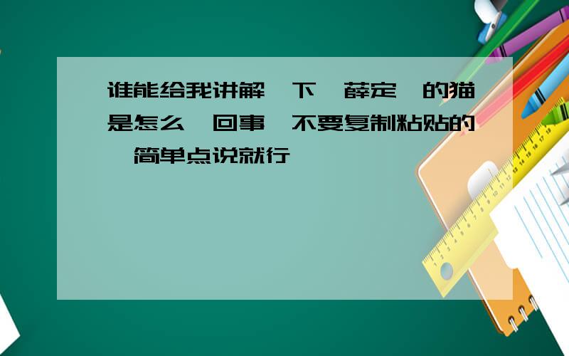 谁能给我讲解一下,薛定谔的猫是怎么一回事,不要复制粘贴的,简单点说就行