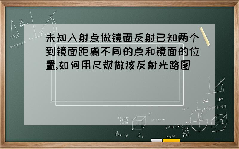 未知入射点做镜面反射已知两个到镜面距离不同的点和镜面的位置,如何用尺规做该反射光路图