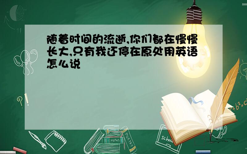 随着时间的流逝,你们都在慢慢长大,只有我还停在原处用英语怎么说