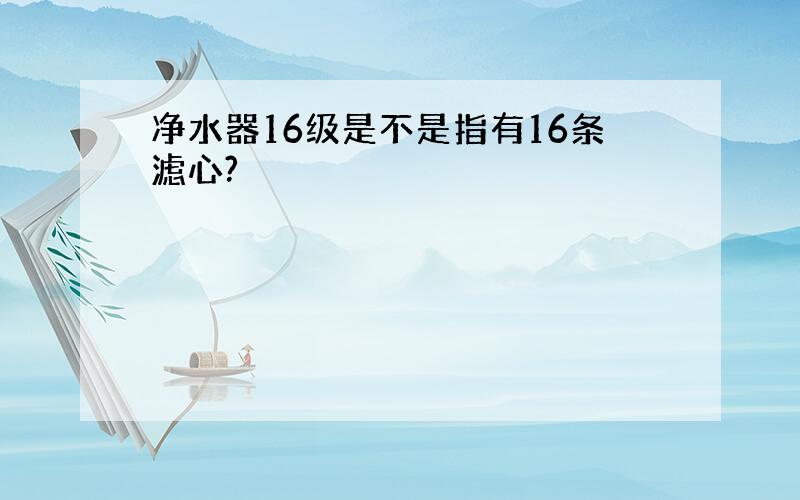 净水器16级是不是指有16条滤心?