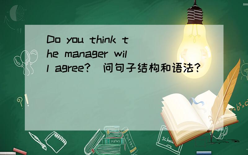 Do you think the manager will agree?　问句子结构和语法?