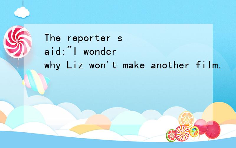 The reporter said: