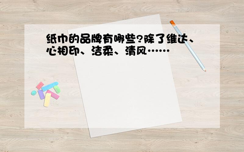 纸巾的品牌有哪些?除了维达、心相印、洁柔、清风……