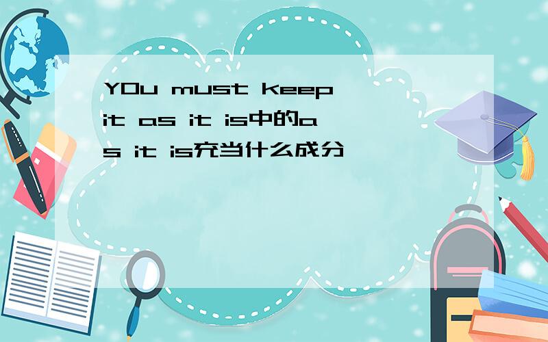 YOu must keep it as it is中的as it is充当什么成分