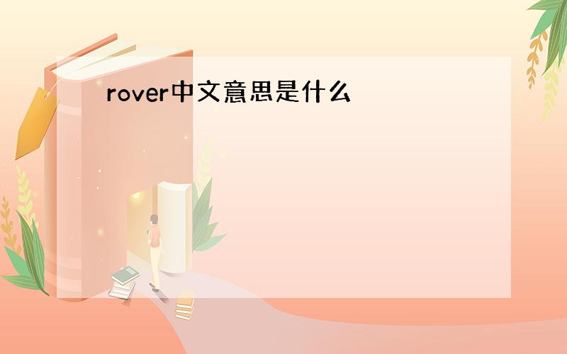 rover中文意思是什么