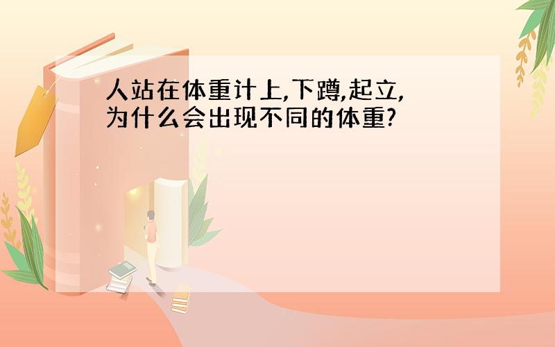 人站在体重计上,下蹲,起立,为什么会出现不同的体重?