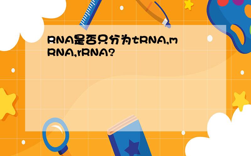 RNA是否只分为tRNA,mRNA,rRNA?