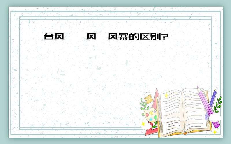 台风、飓风、风暴的区别?