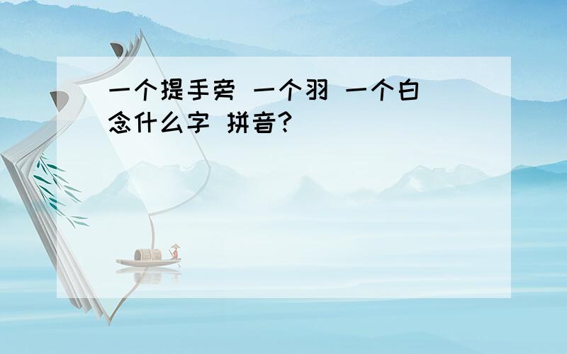 一个提手旁 一个羽 一个白 念什么字 拼音?