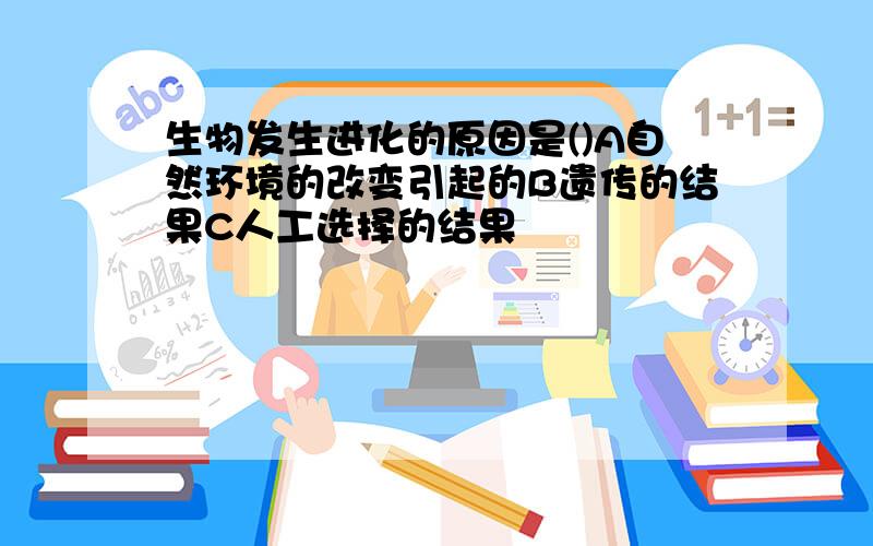 生物发生进化的原因是()A自然环境的改变引起的B遗传的结果C人工选择的结果