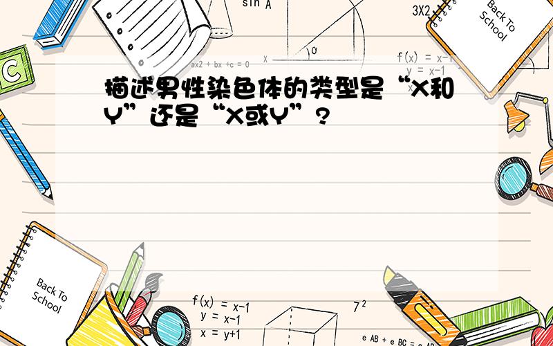 描述男性染色体的类型是“X和Y”还是“X或Y”?