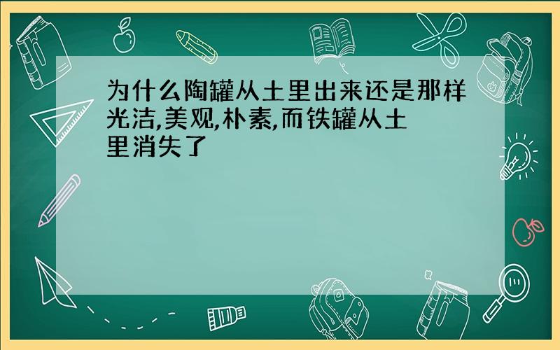 为什么陶罐从土里出来还是那样光洁,美观,朴素,而铁罐从土里消失了