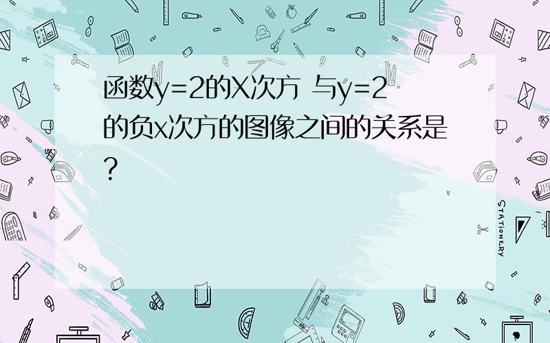 函数y=2的X次方 与y=2的负x次方的图像之间的关系是?