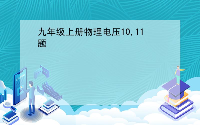 九年级上册物理电压10,11题