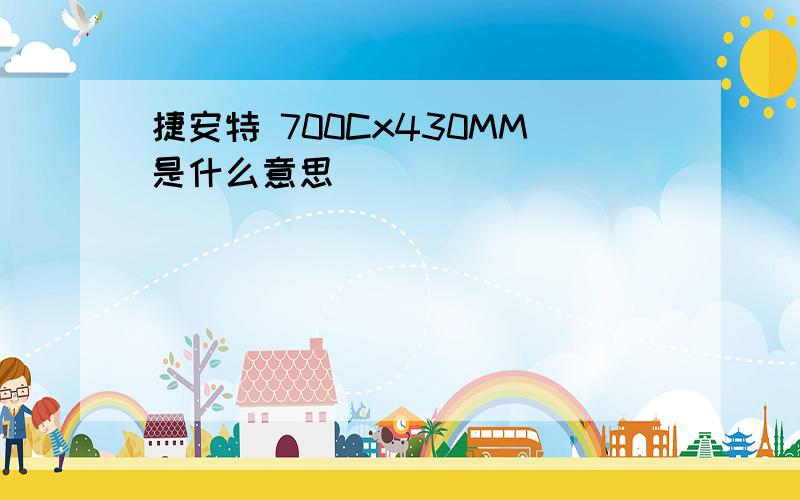 捷安特 700Cx430MM是什么意思