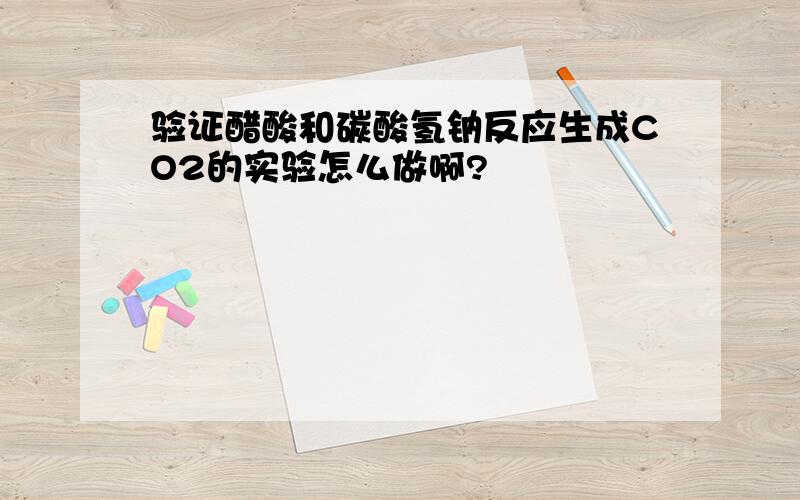 验证醋酸和碳酸氢钠反应生成CO2的实验怎么做啊?