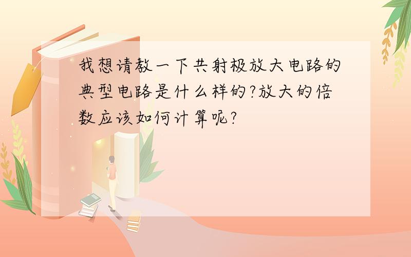 我想请教一下共射极放大电路的典型电路是什么样的?放大的倍数应该如何计算呢?