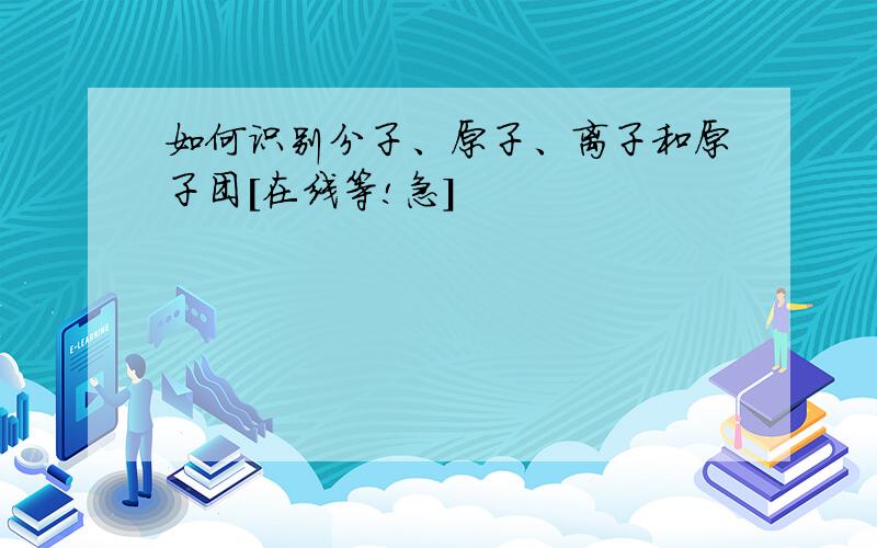 如何识别分子、原子、离子和原子团[在线等!急]