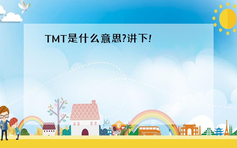 TMT是什么意思?讲下!