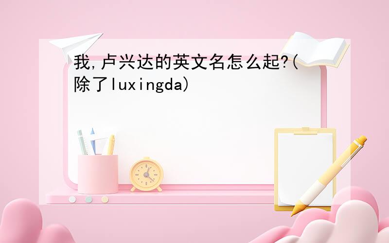 我,卢兴达的英文名怎么起?(除了luxingda)