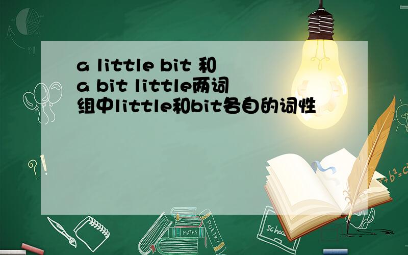 a little bit 和a bit little两词组中little和bit各自的词性