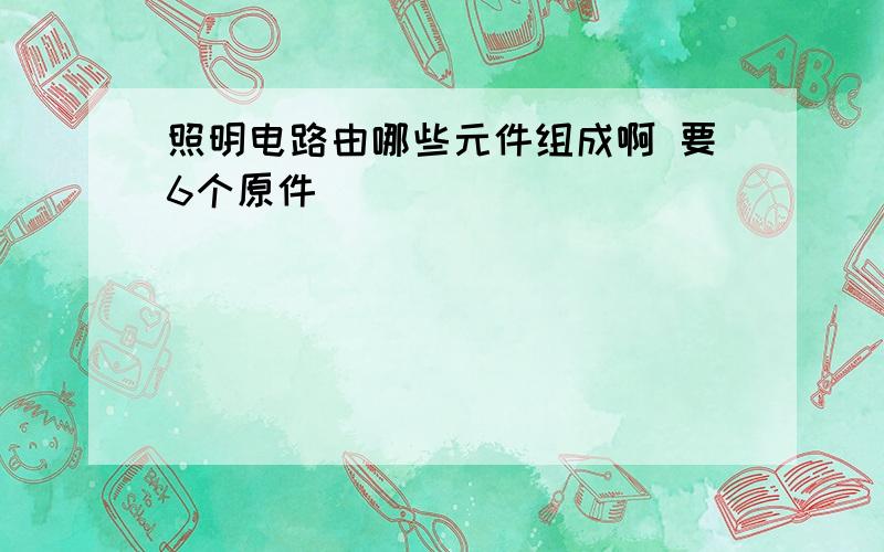 照明电路由哪些元件组成啊 要6个原件