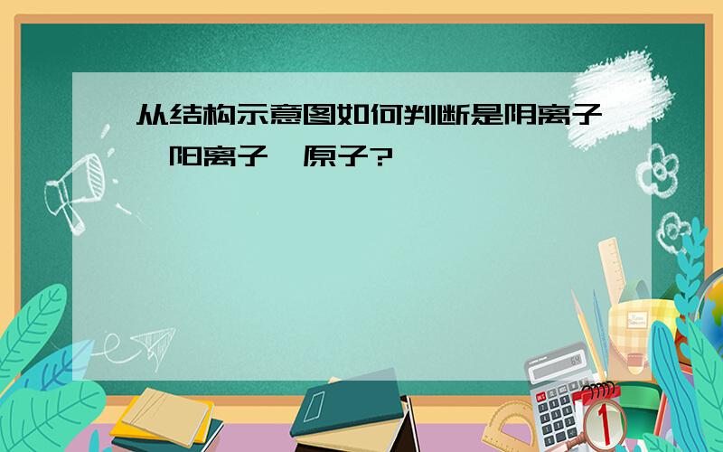 从结构示意图如何判断是阴离子,阳离子,原子?