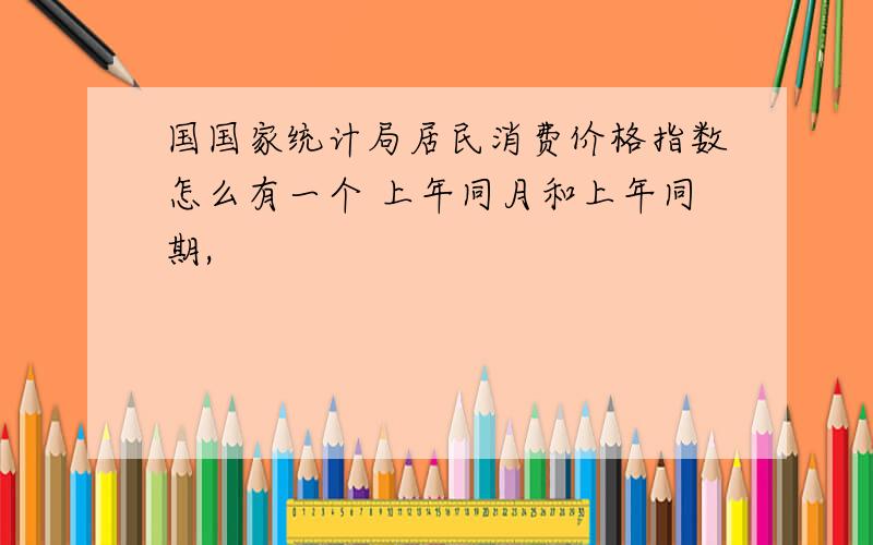 国国家统计局居民消费价格指数怎么有一个 上年同月和上年同期,