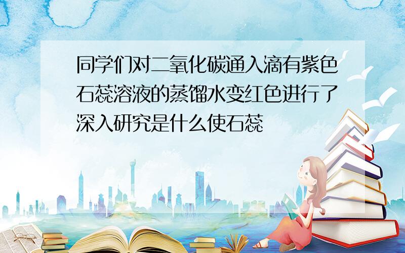 同学们对二氧化碳通入滴有紫色石蕊溶液的蒸馏水变红色进行了深入研究是什么使石蕊