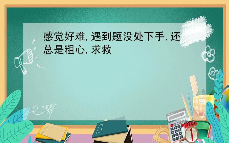 感觉好难,遇到题没处下手,还总是粗心,求救