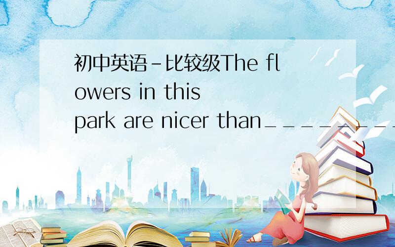 初中英语－比较级The flowers in this park are nicer than__________in