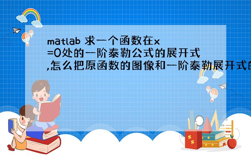 matlab 求一个函数在x=0处的一阶泰勒公式的展开式,怎么把原函数的图像和一阶泰勒展开式的图像画到一起?