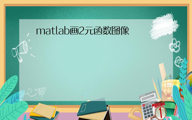 matlab画2元函数图像