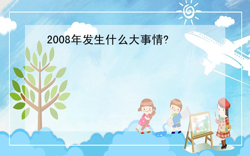 2008年发生什么大事情?