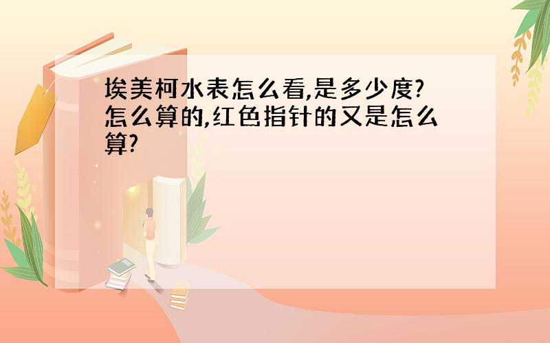 埃美柯水表怎么看,是多少度?怎么算的,红色指针的又是怎么算?