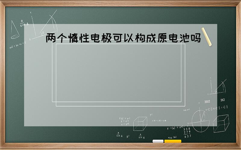 两个惰性电极可以构成原电池吗