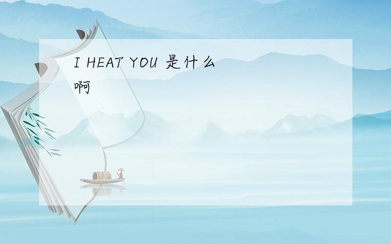 I HEAT YOU 是什么啊