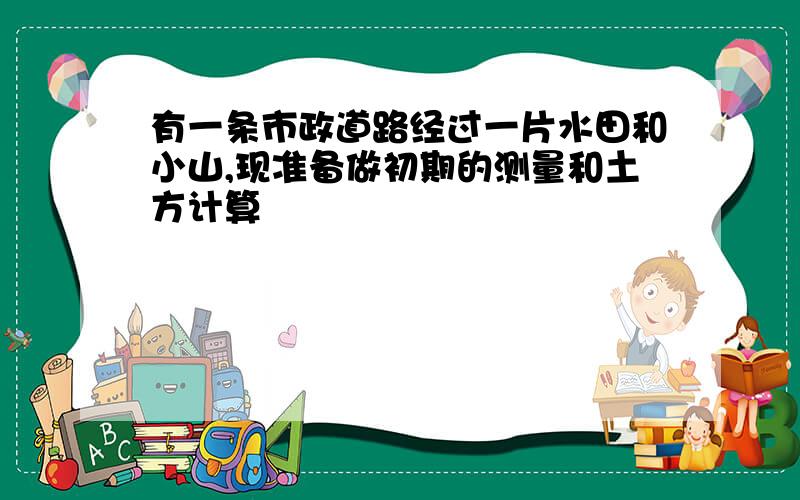 有一条市政道路经过一片水田和小山,现准备做初期的测量和土方计算