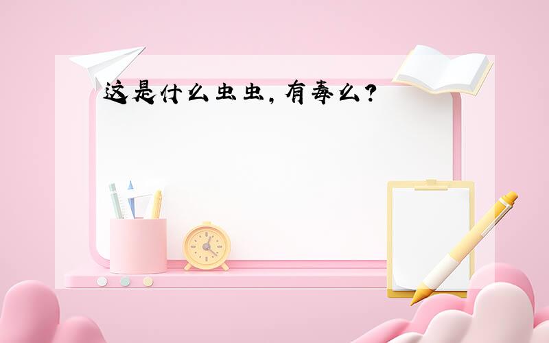 这是什么虫虫,有毒么?