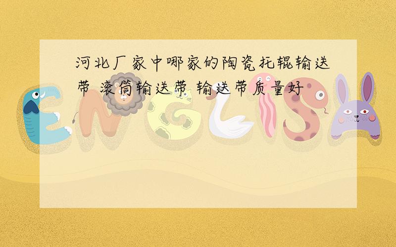 河北厂家中哪家的陶瓷托辊输送带 滚筒输送带 输送带质量好