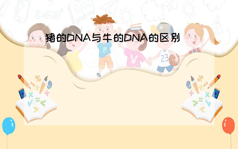 猪的DNA与牛的DNA的区别