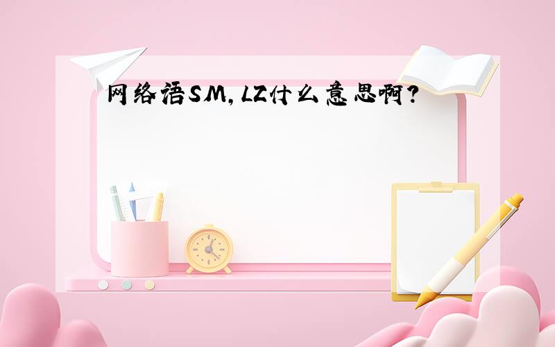 网络语SM,LZ什么意思啊?