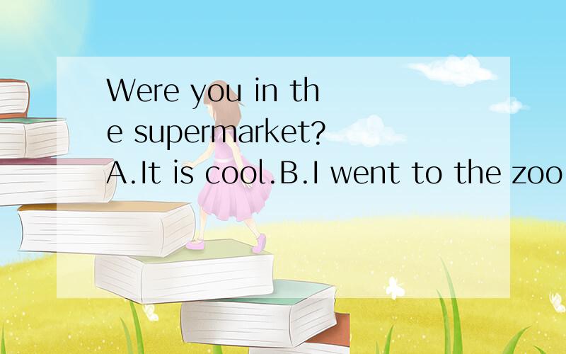 Were you in the supermarket?A.It is cool.B.I went to the zoo