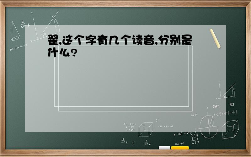 翟,这个字有几个读音,分别是什么?