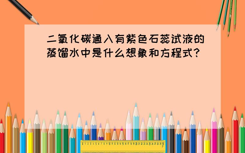 二氧化碳通入有紫色石蕊试液的蒸馏水中是什么想象和方程式?