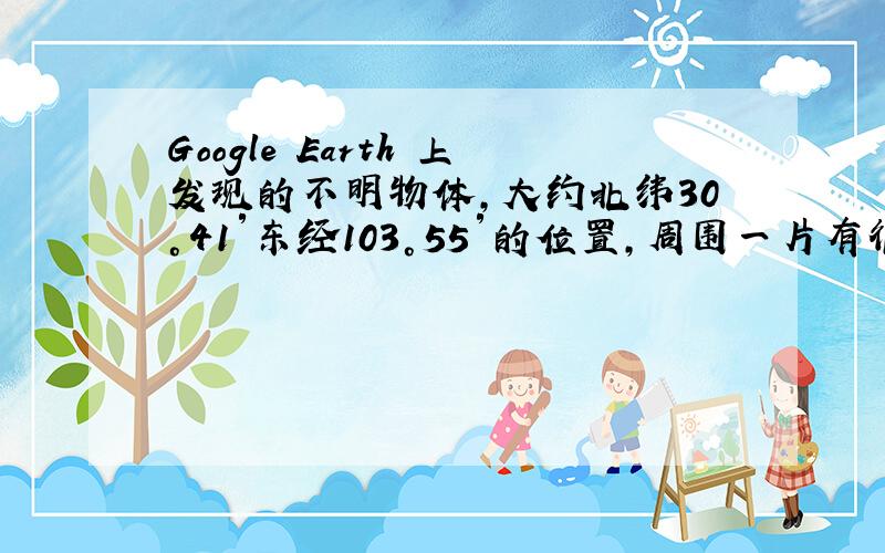 Google Earth 上发现的不明物体,大约北纬30°41′东经103°55′的位置,周围一片有很多这种不明物体,形