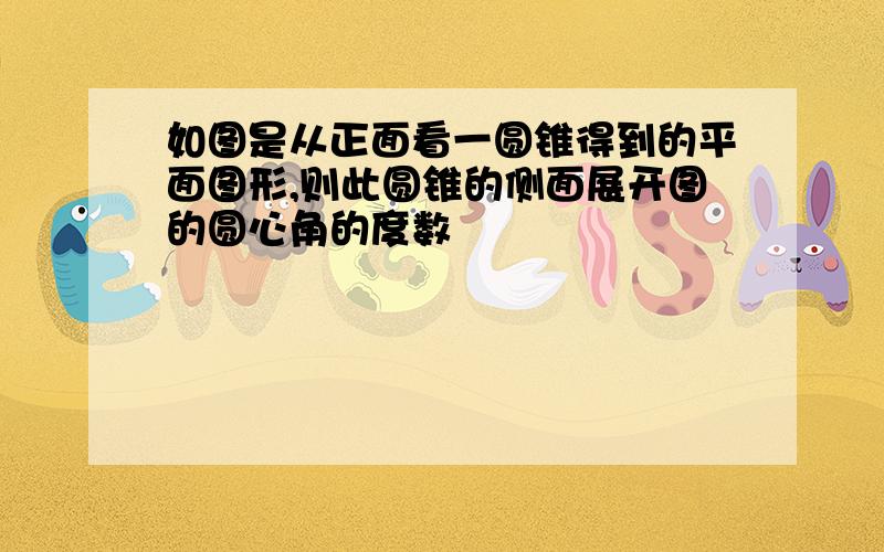 如图是从正面看一圆锥得到的平面图形,则此圆锥的侧面展开图的圆心角的度数